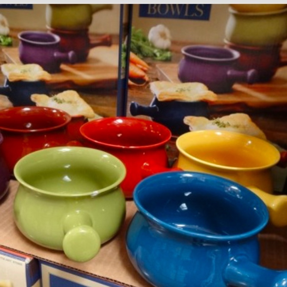 6-piece Rainbow Stoneware Bowls